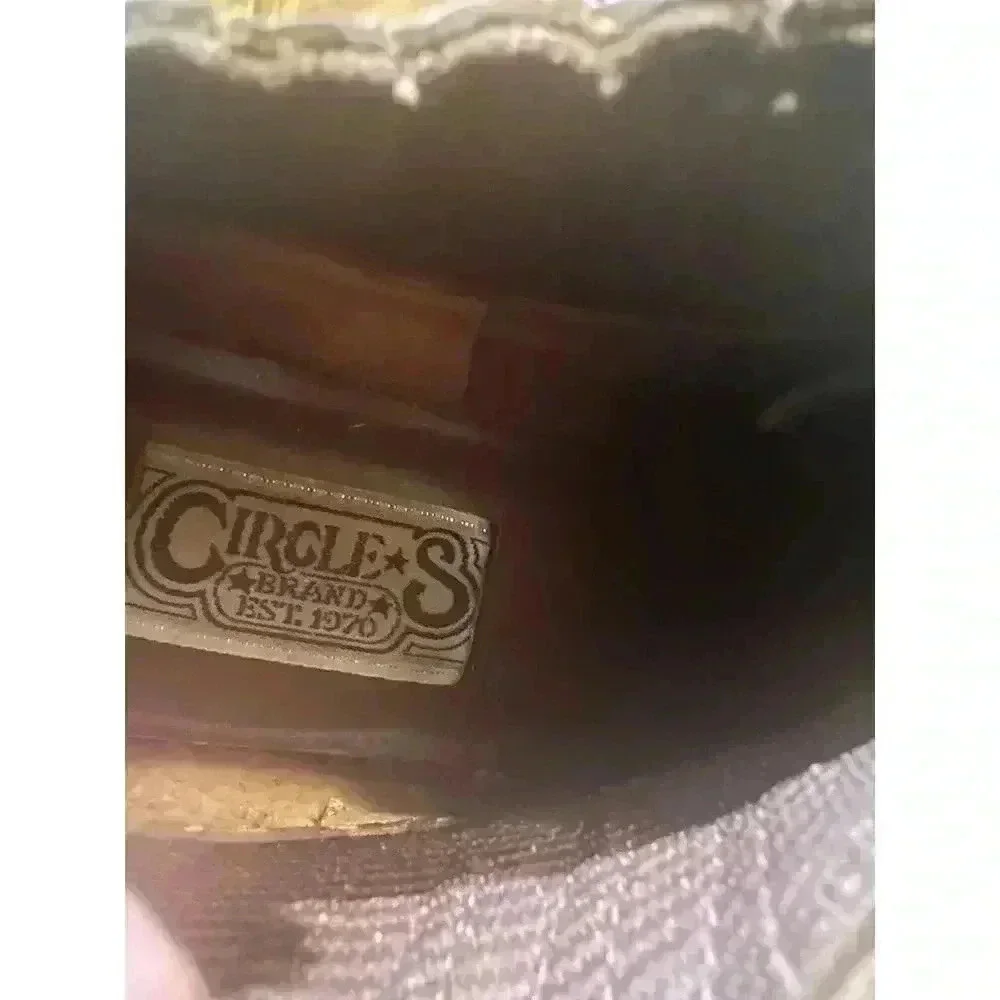 Vintage Circle S Wonens Brown Ankle Slip on Bootie Boots. Size 8M. 100% Leather